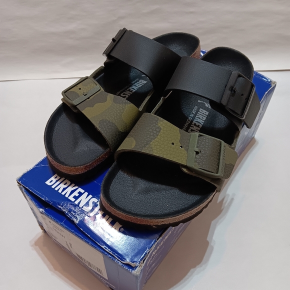 Birkenstock Shoes - Birkenstock ARIZONA Split Sandals Black/Camo Ladies 6, Mens 4, EU37 1021191 Narr